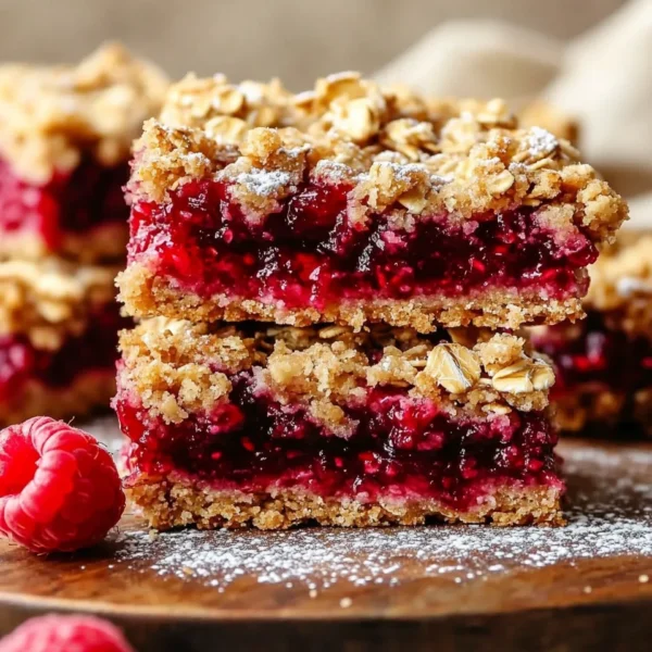 Raspberry Oatmeal Crumble Bars