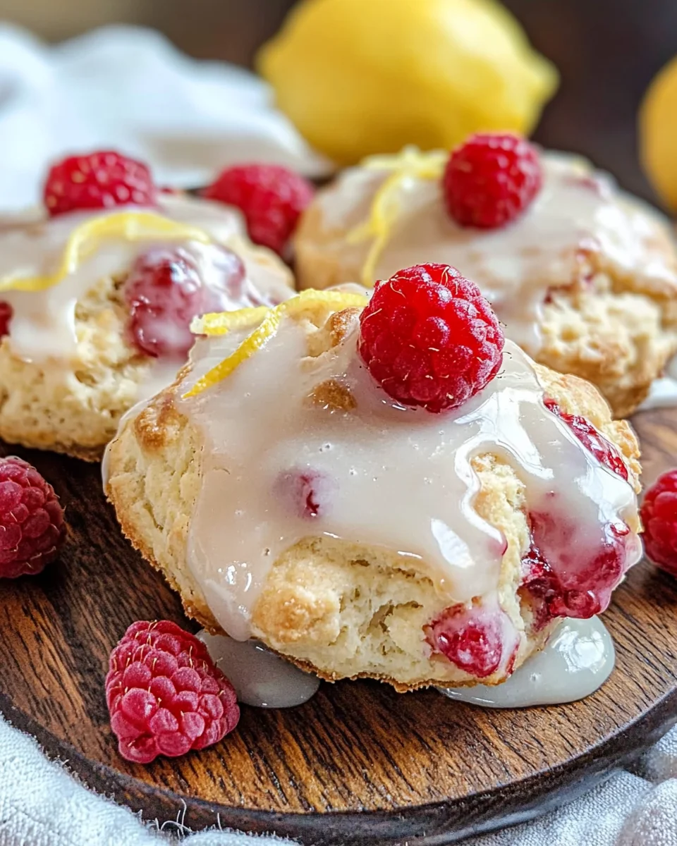 Ridiculously Easy Lemon Raspberry Scones