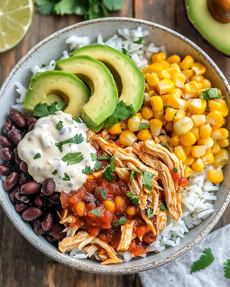 Slow Cooker Chicken Burrito Bowl
