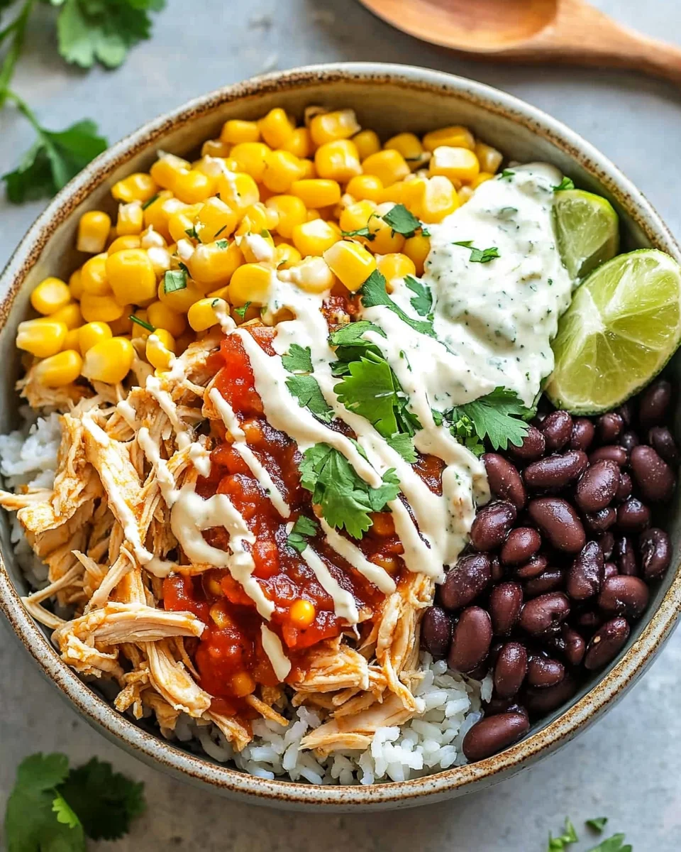 Slow Cooker Chicken Burrito Bowl