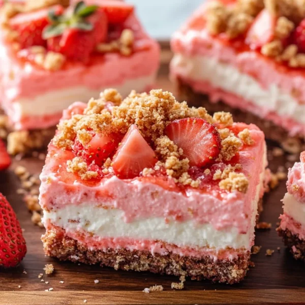 Strawberry Shortcake Brownies