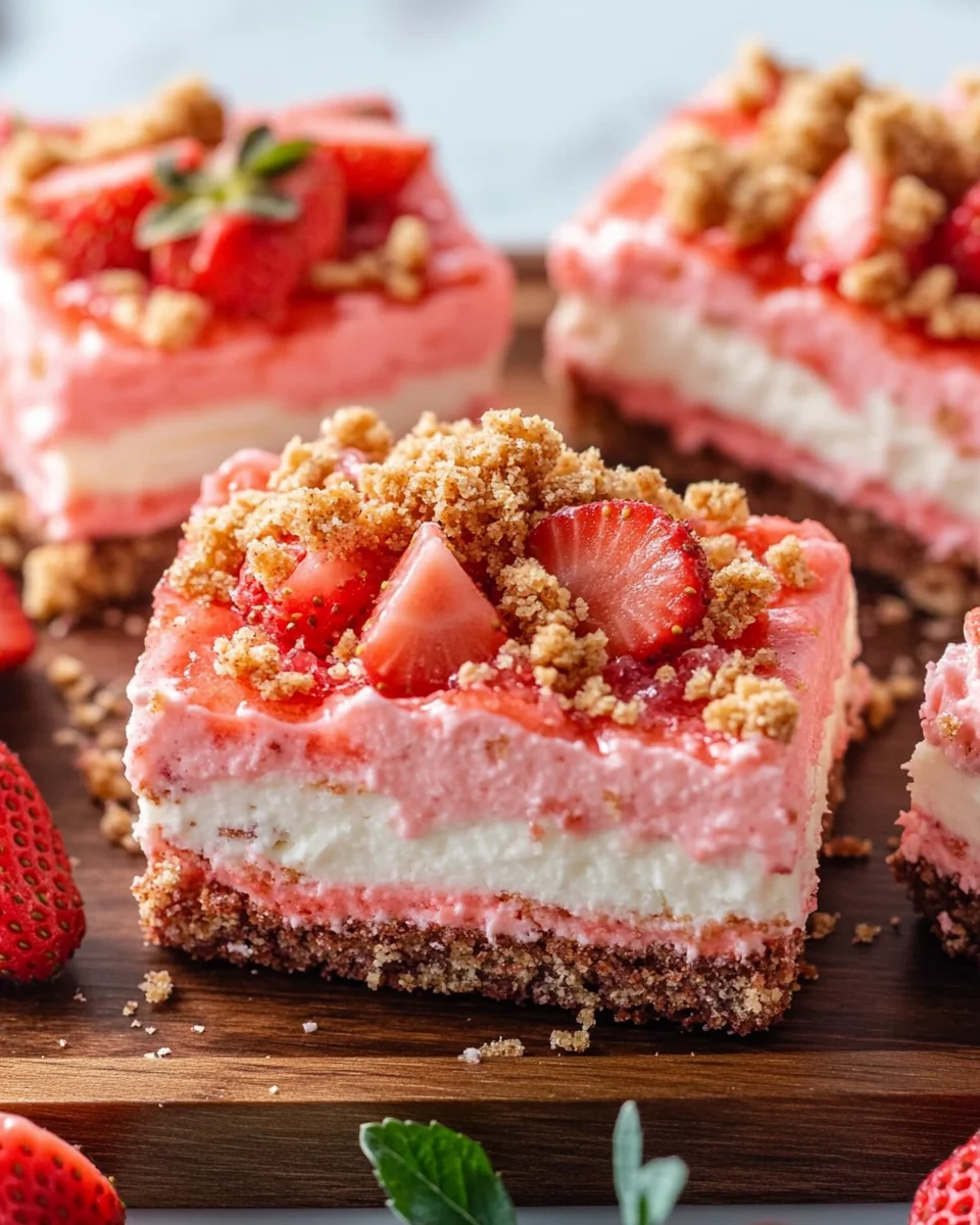 Strawberry Shortcake Brownies