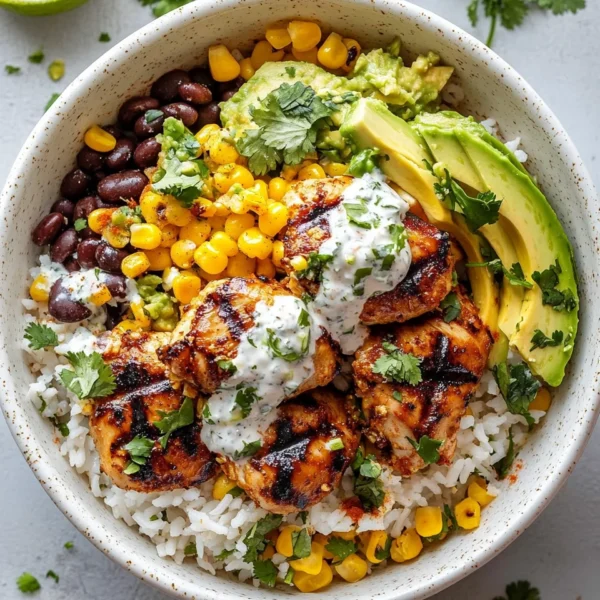Street Corn Chicken Rice Bowl