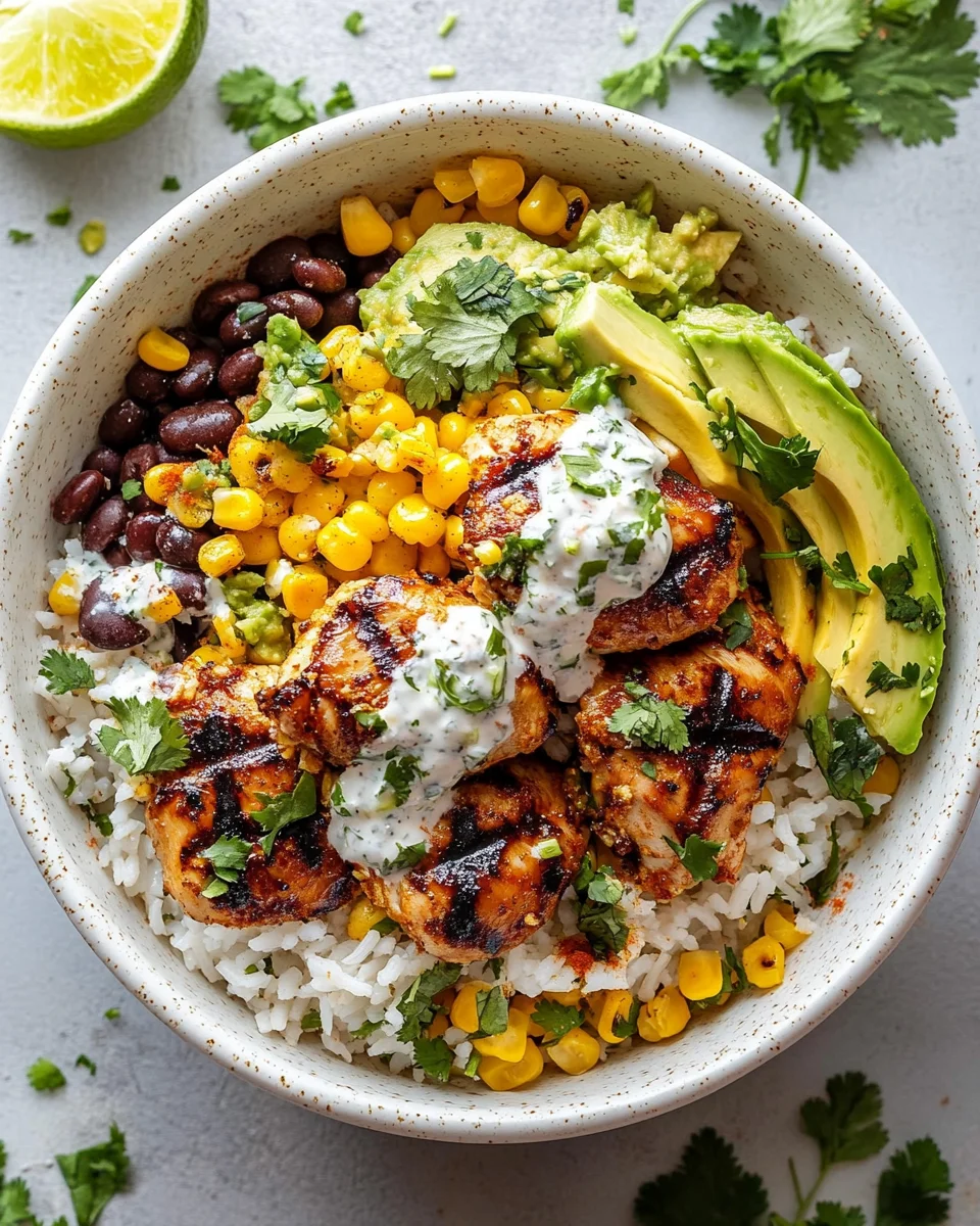 Street Corn Chicken Rice Bowl