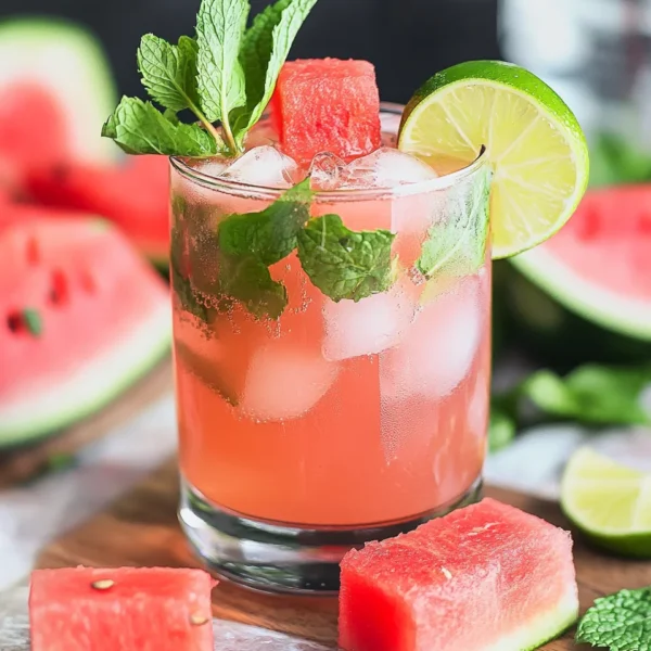 Watermelon Mint Mojito Mocktail