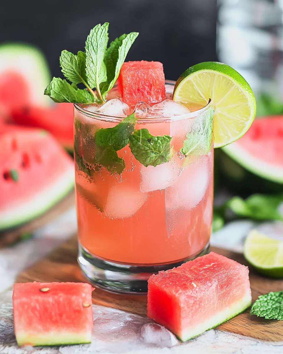 Watermelon Mint Mojito Mocktail