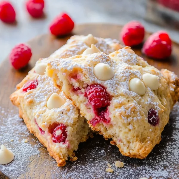 White Chocolate Raspberry Scones