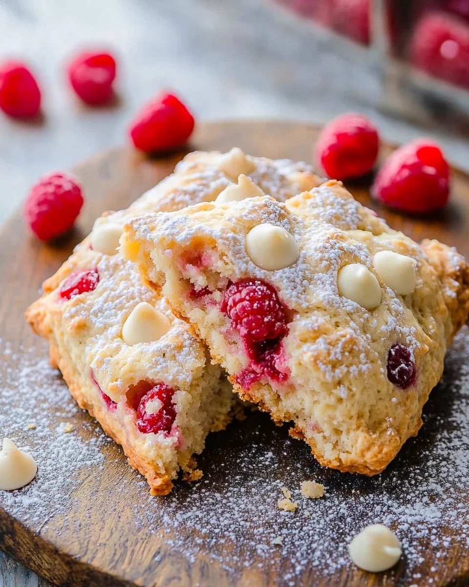 White Chocolate Raspberry Scones