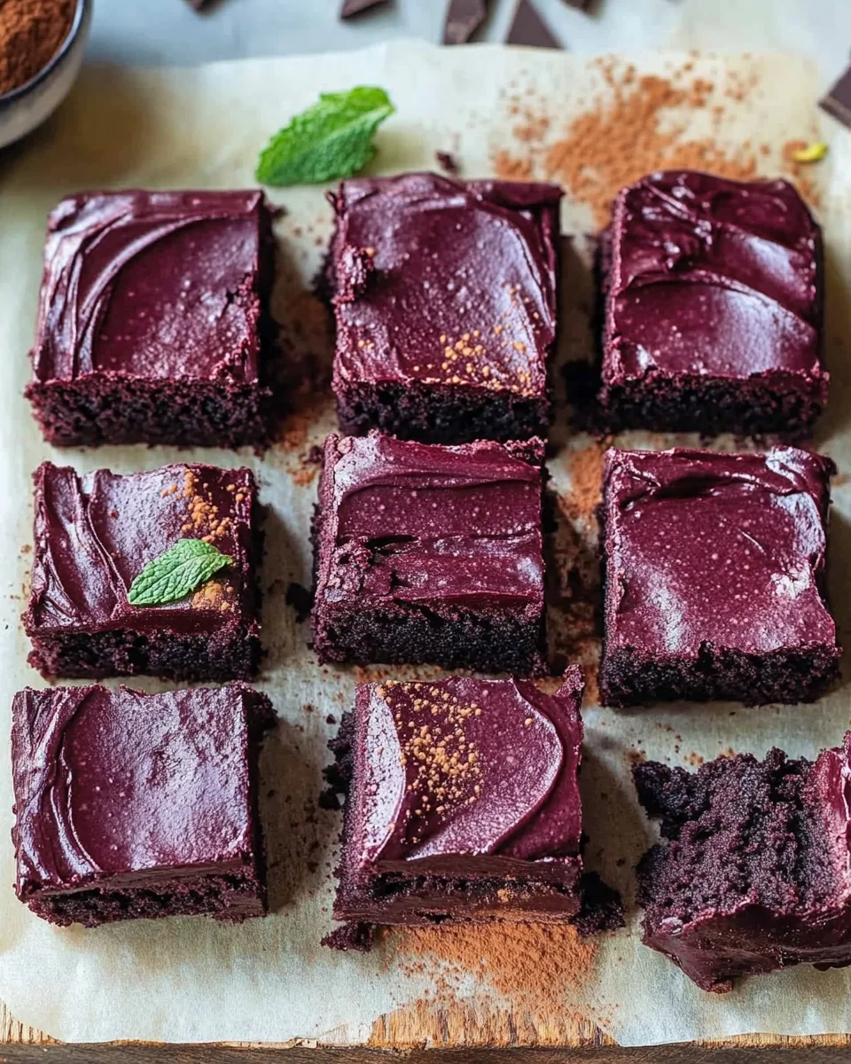 Beetroot Brownies with a Chocolate Avocado Frosting