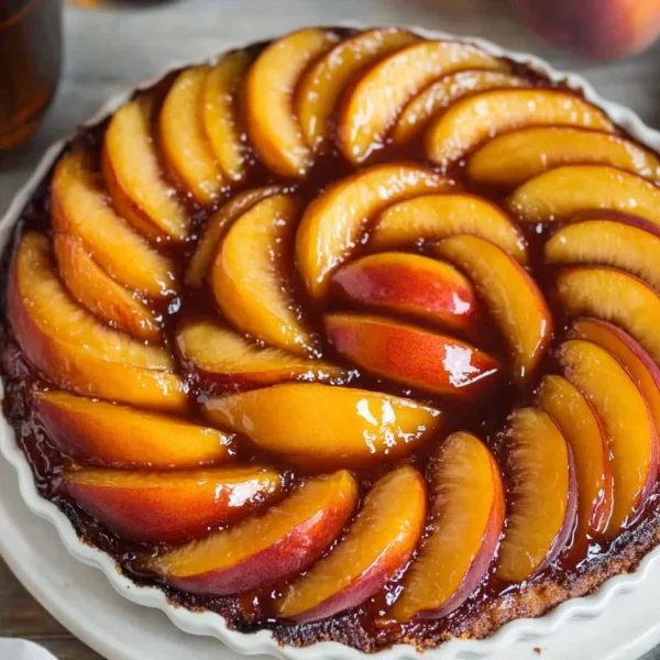 Bourbon Peach Upside-Down Cake