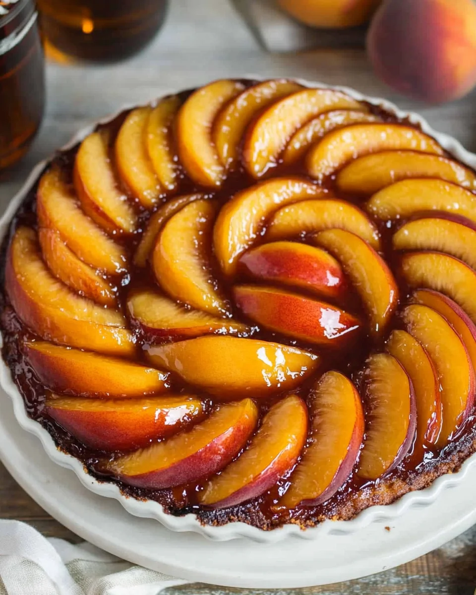 Bourbon Peach Upside-Down Cake