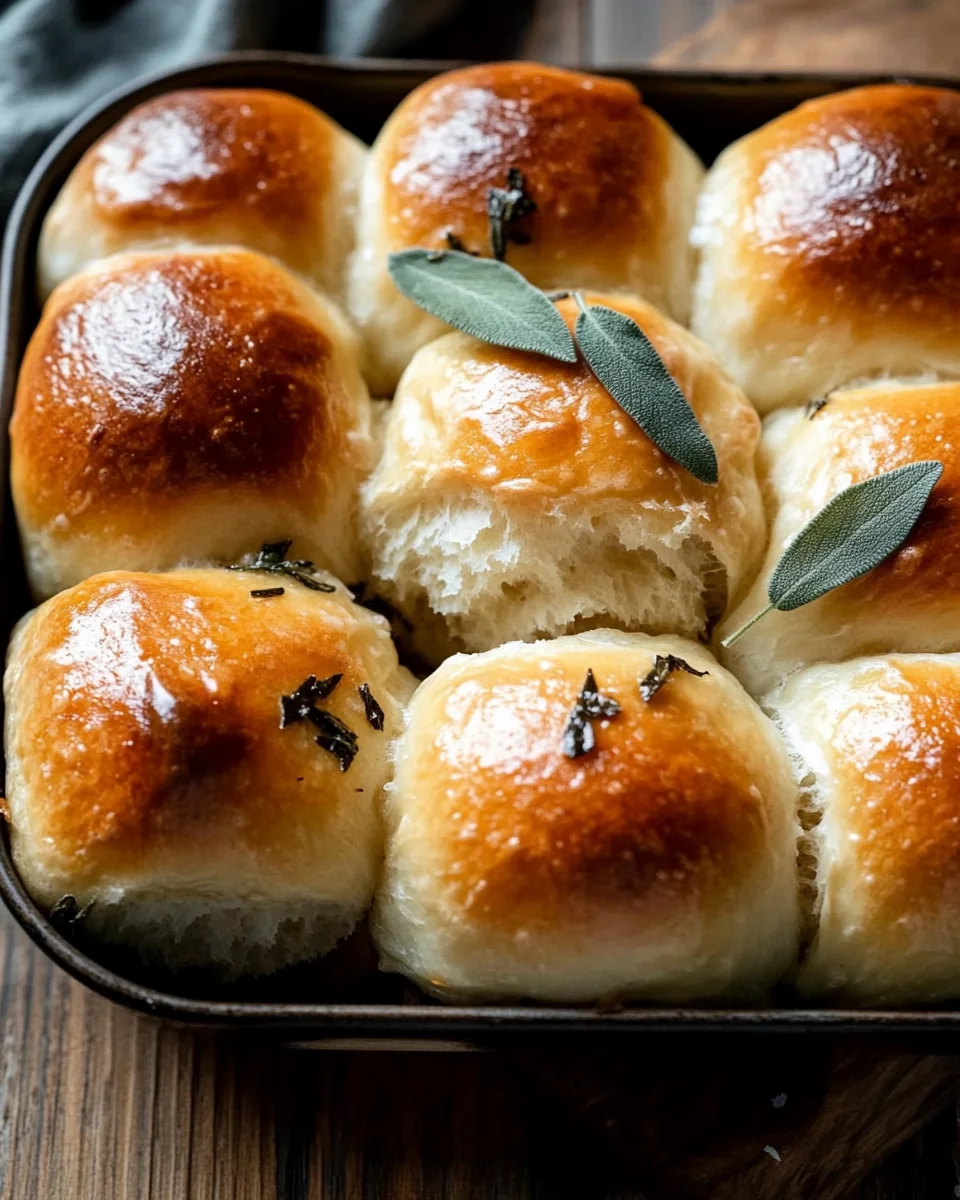 Brown Butter Sage Dinner Rolls