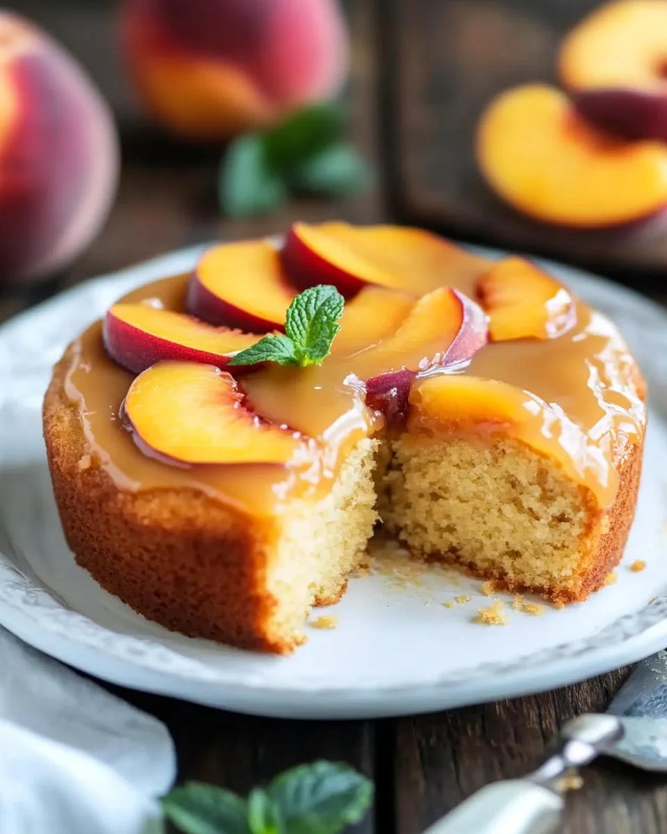 Brown Sugar Peach Cake