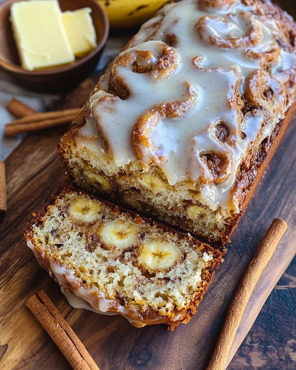 Cinnamon Roll Banana Bread