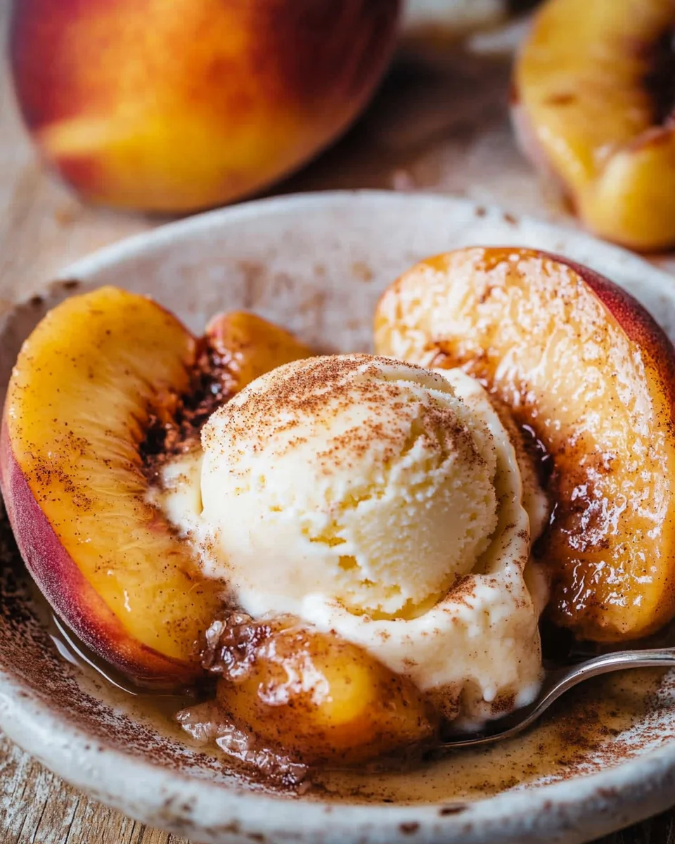 Cinnamon Sugar Baked Peaches