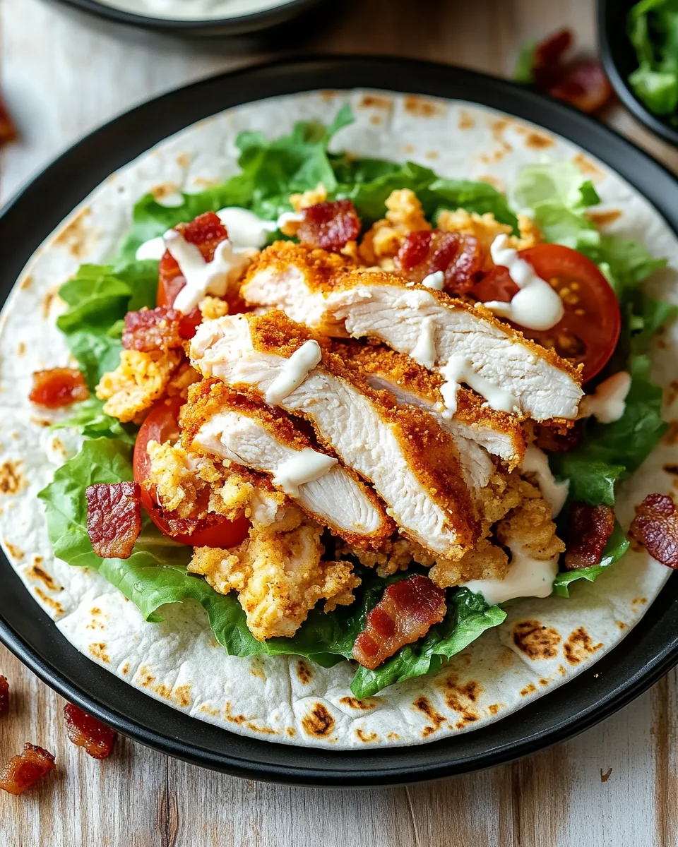 Crispy Chicken Bacon Ranch Wrap 26 Crispy