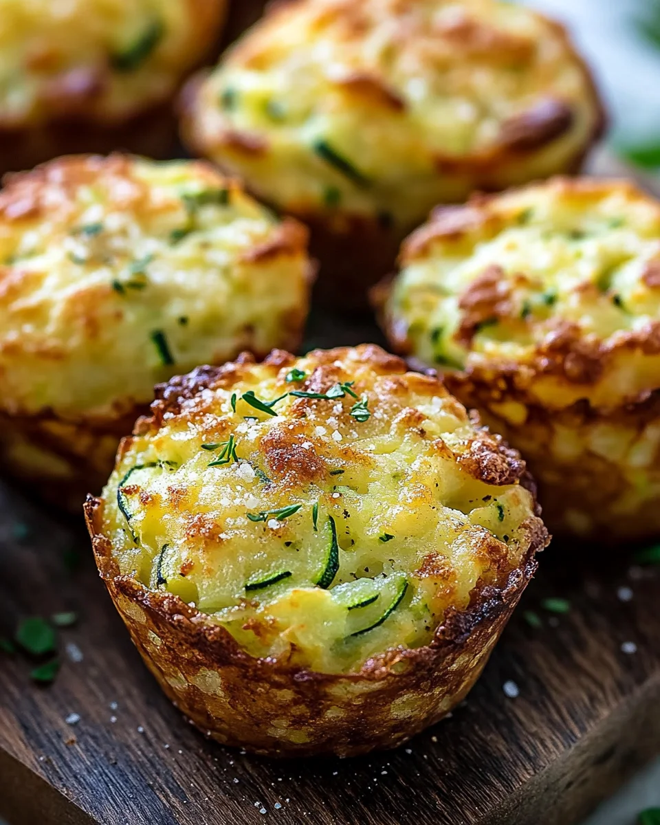 Crispy Parmesan Zucchini Potato Muffins