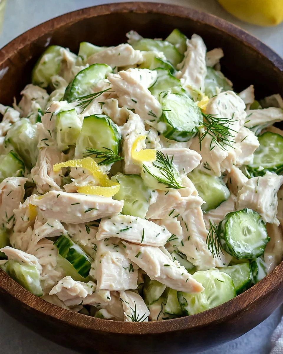 Cucumber Dill Rotisserie Chicken Salad
