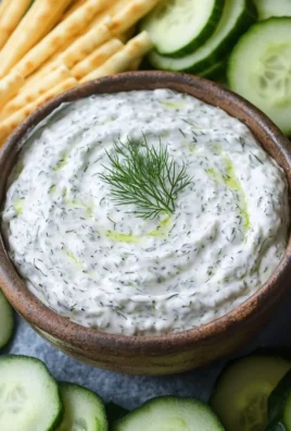 Cucumber Dip with Sour Cream and Dill