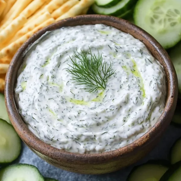 Cucumber Dip with Sour Cream and Dill