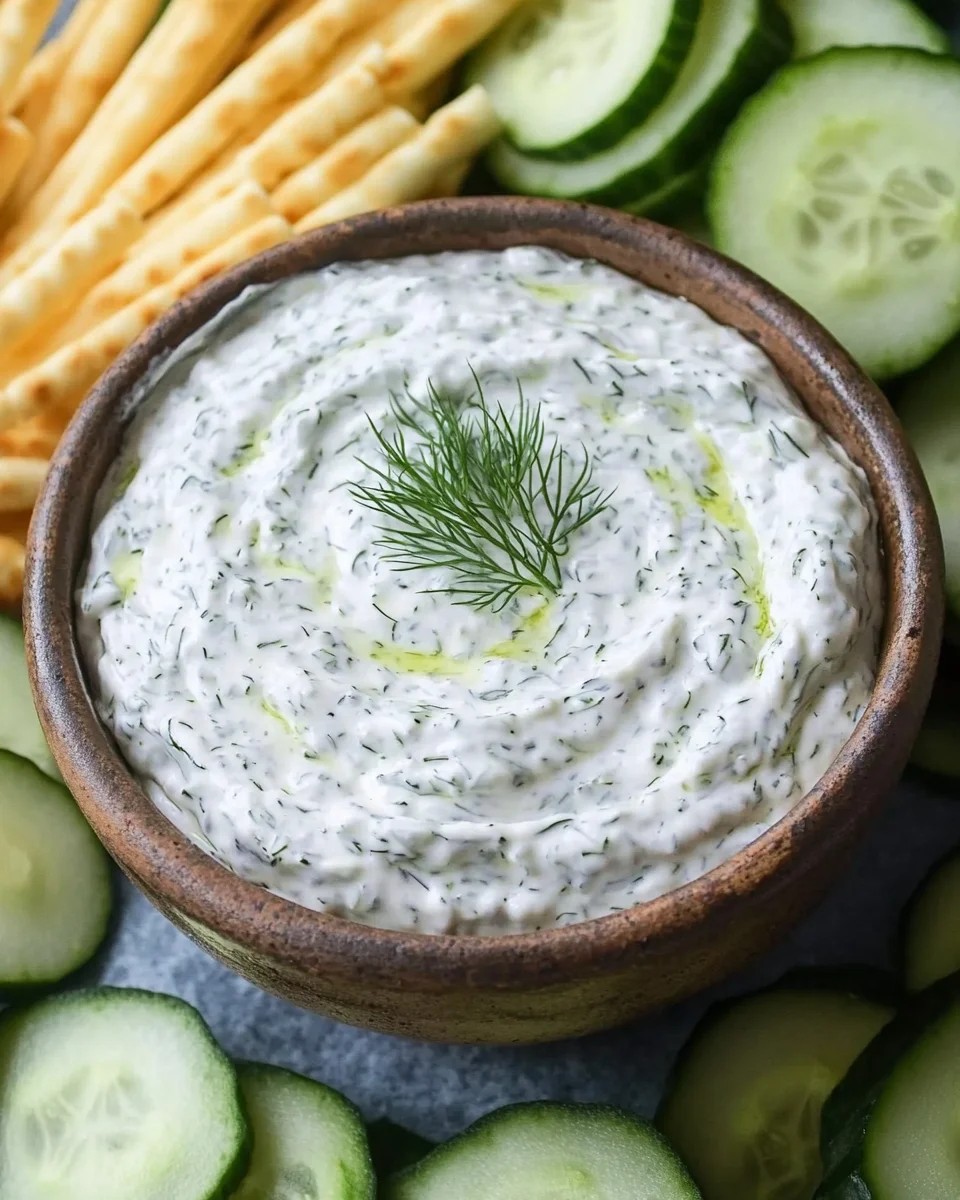 Cucumber Dip with Sour Cream and Dill