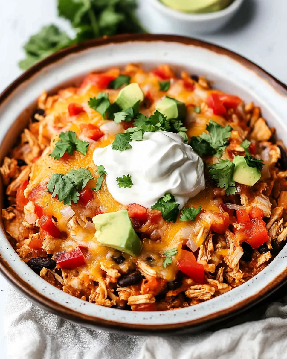 Easy Chicken Burrito Casserole