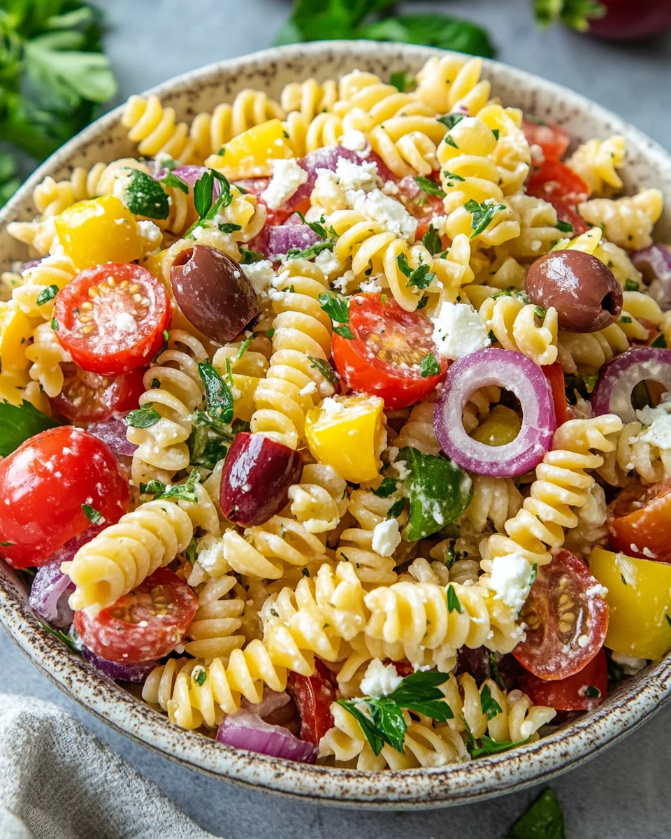 Easy Greek Pasta Salad