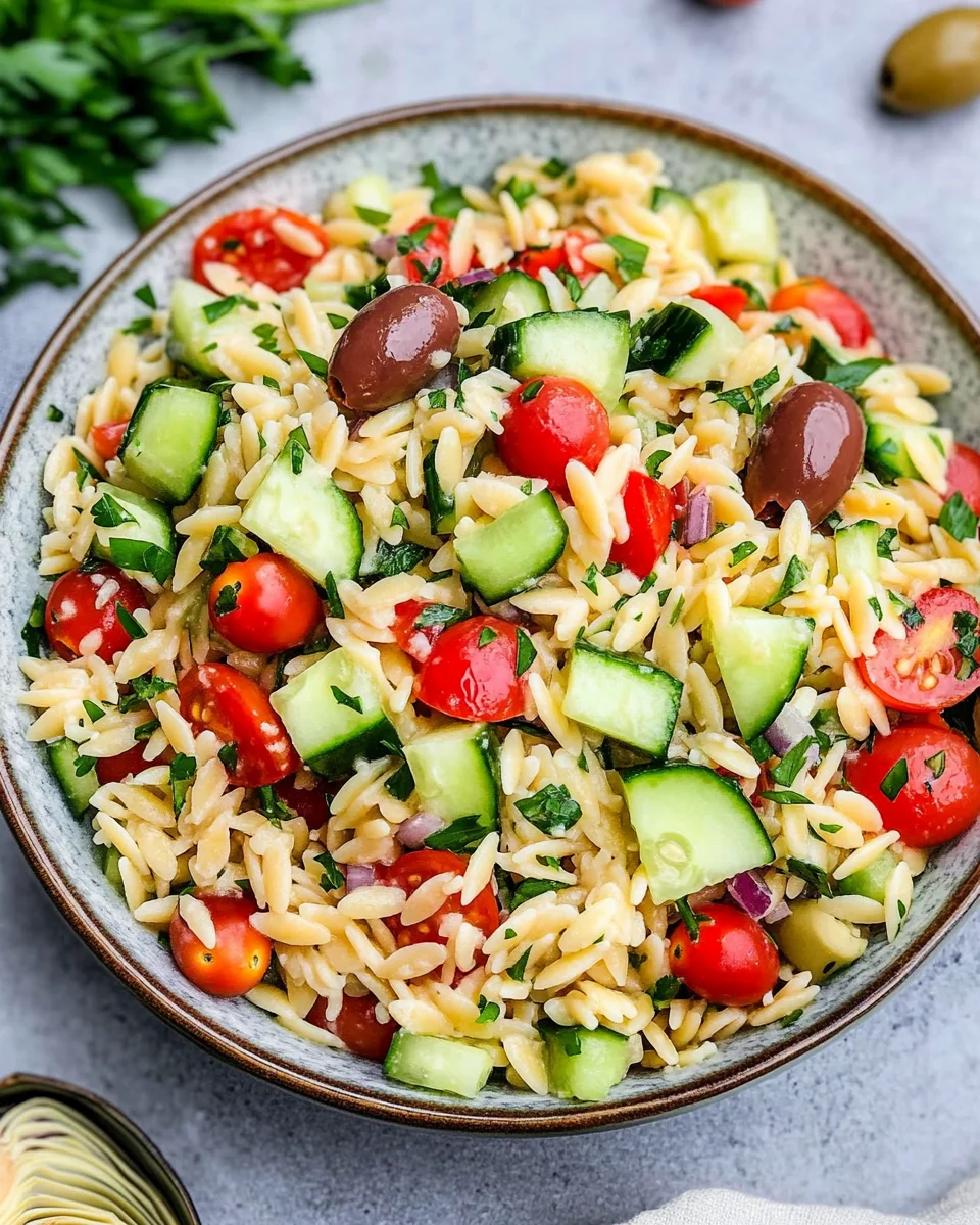 Easy Orzo Pasta Salad