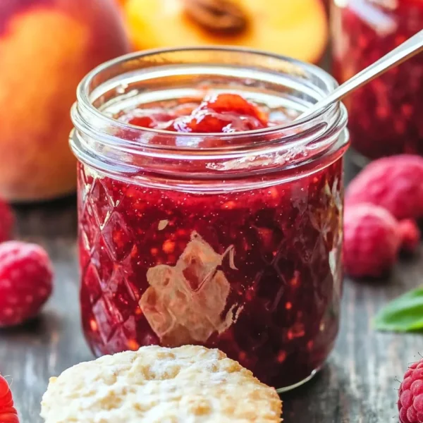 Easy Raspberry Peach Jam