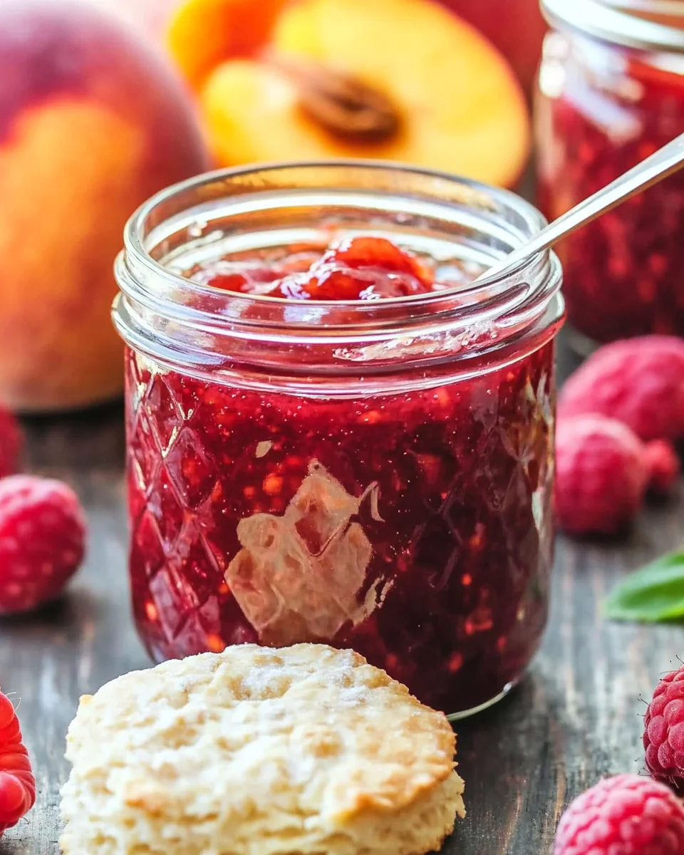 Easy Raspberry Peach Jam