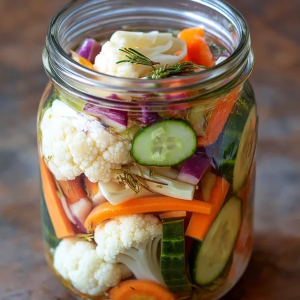 Easy Refrigerator Pickled Vegetables Recipe - Quick & Tangy!