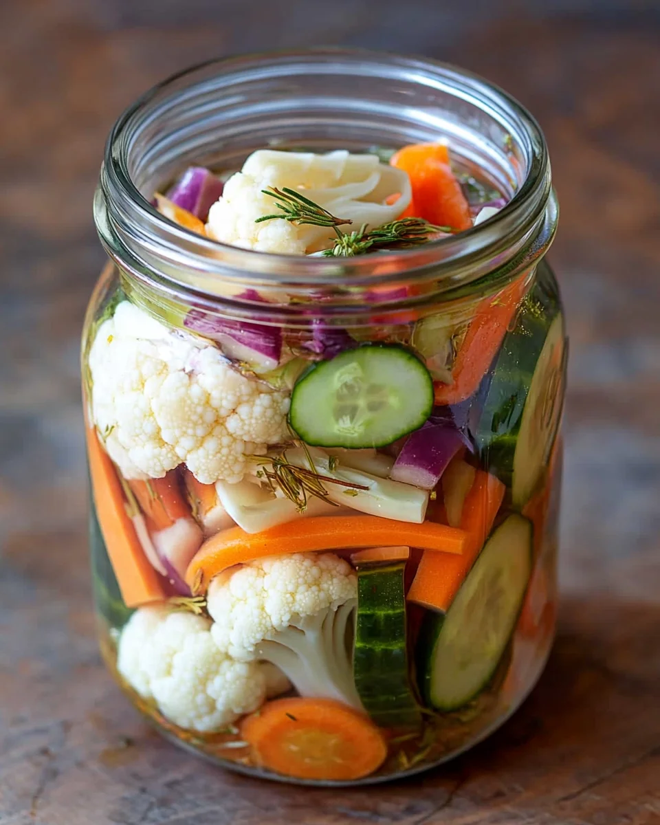 Easy Refrigerator Pickled Vegetables Recipe - Quick & Tangy!