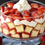 Easy Strawberry Trifle with Pound Cake