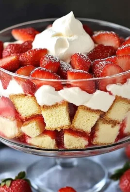 Easy Strawberry Trifle with Pound Cake