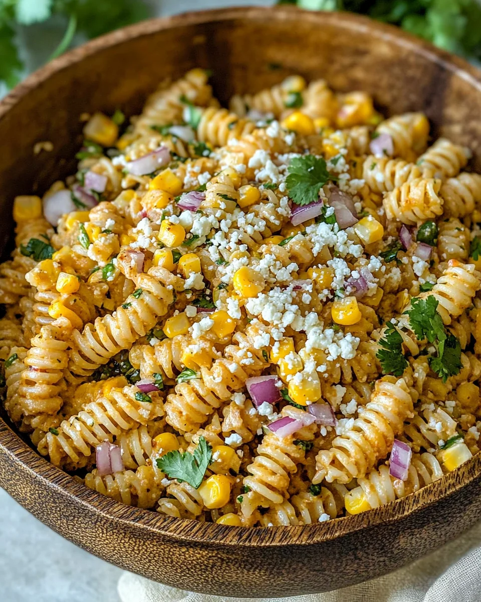 Elote Pasta Salad Recipe (Mexican Street Corn)