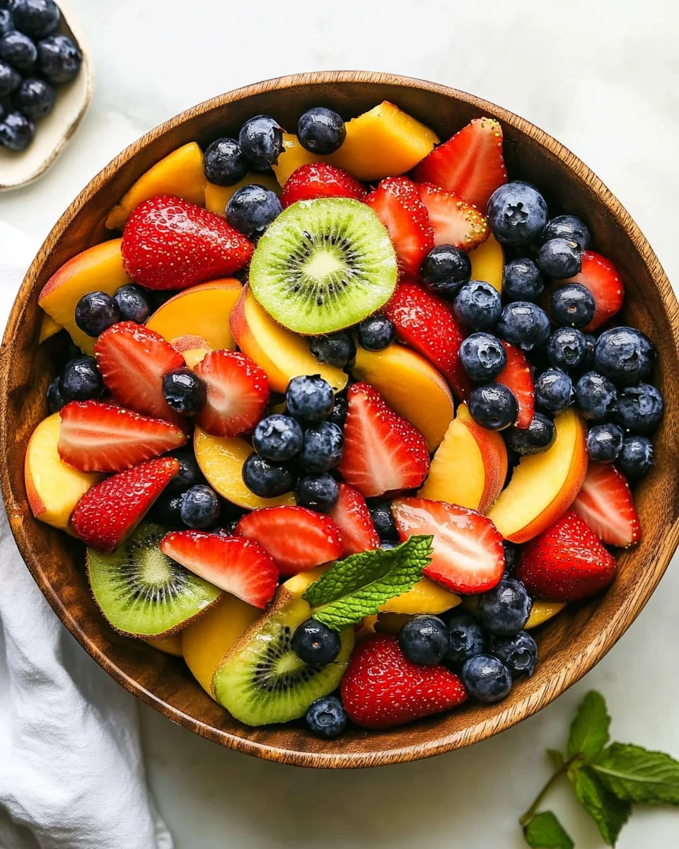 Fruit Salad with Honey Lime Dressing