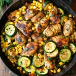 Garlic Butter Chicken with Zucchini and Corn - One-Pan, 30-Minute Meal
