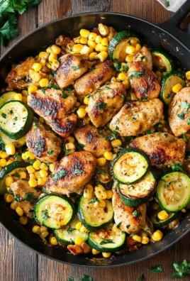 Garlic Butter Chicken with Zucchini and Corn - One-Pan, 30-Minute Meal