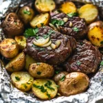 Garlic Butter Steak and Potato Foil Packets