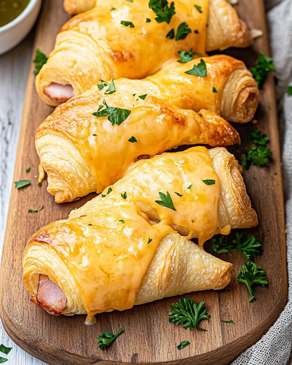 Ham & Cheddar Crescent Roll-Ups 18 Ham