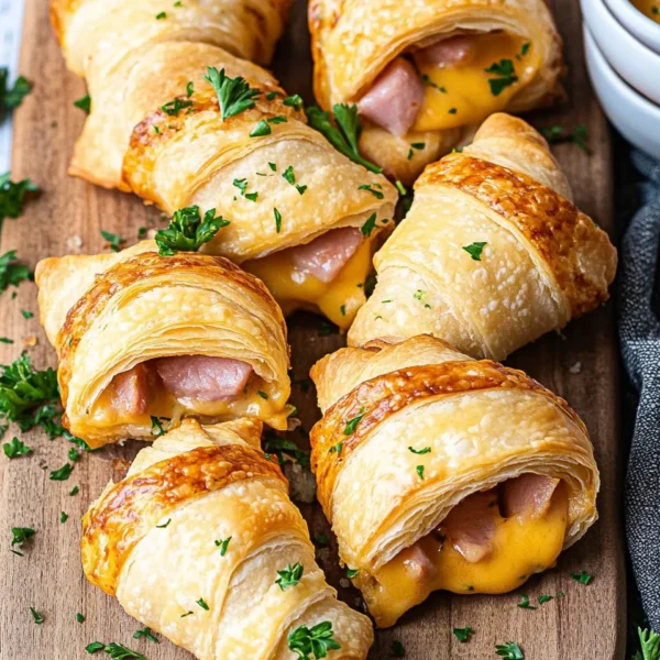 Ham & Cheddar Crescent Roll-Ups