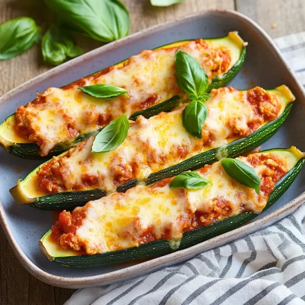 Keto Chicken Parmesan Zucchini Boats (Easy & Healthy!)