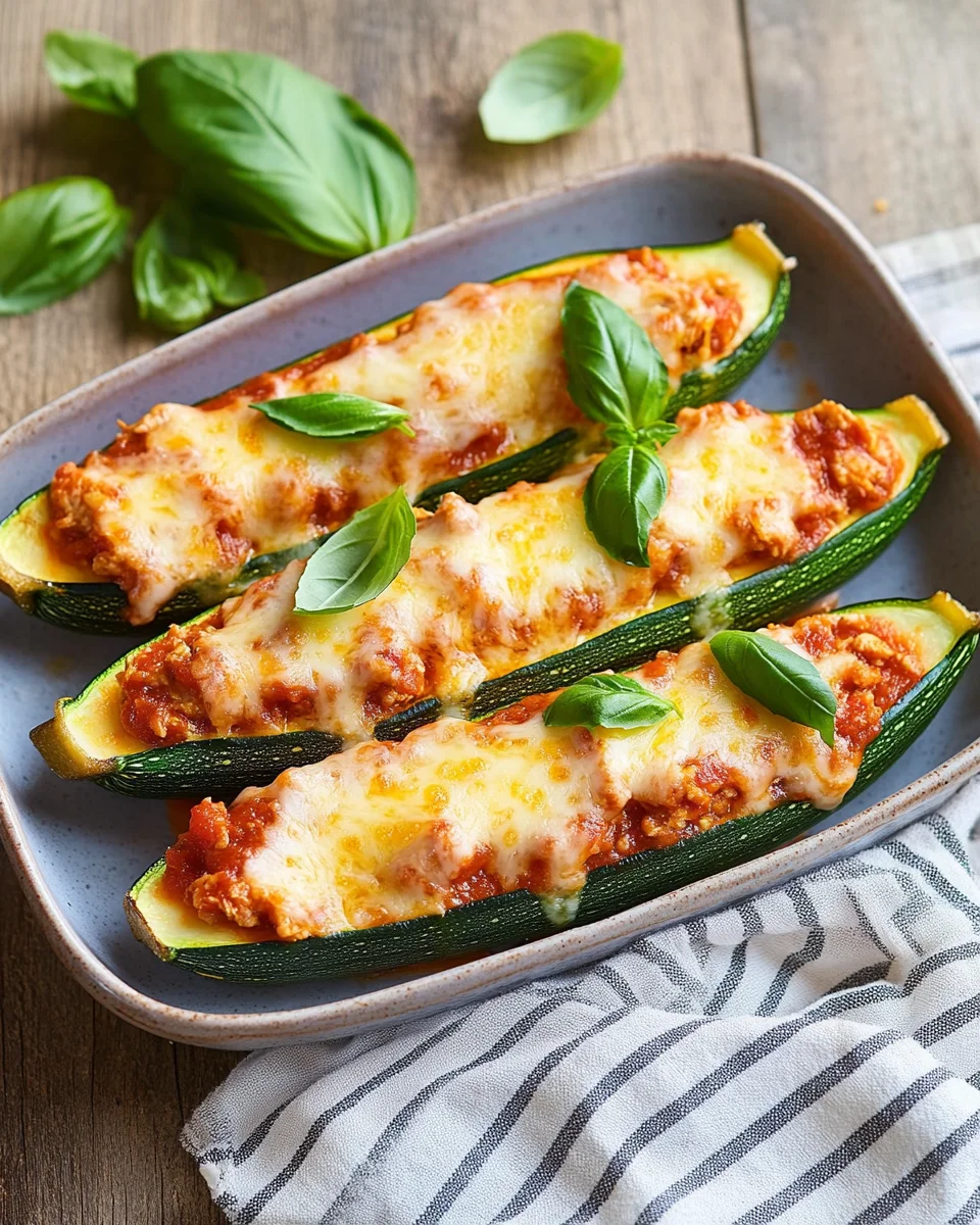 Keto Chicken Parmesan Zucchini Boats (Easy & Healthy!)
