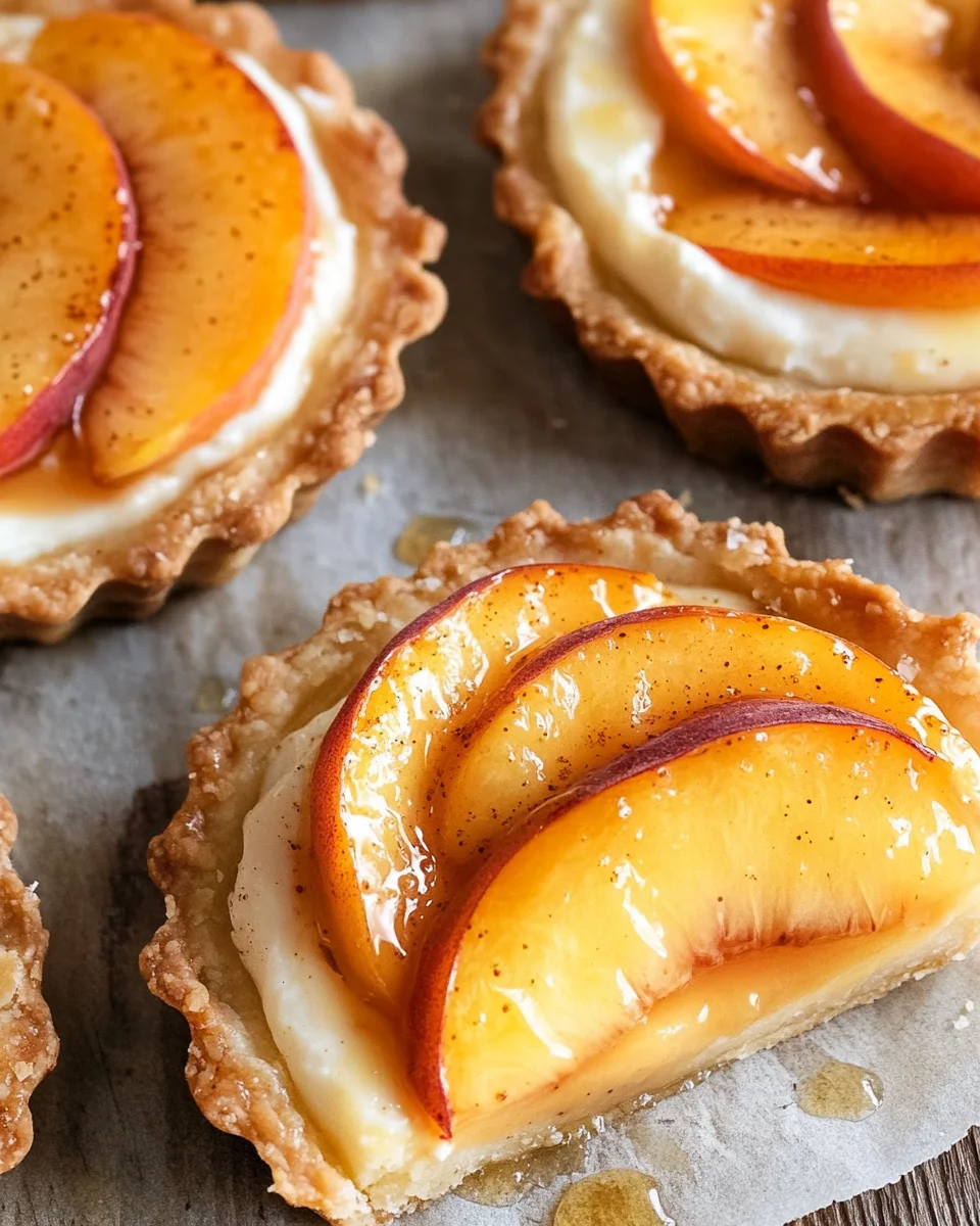 Mini Peach and Cream Cheese Tarts