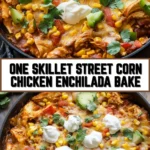 One Skillet Street Corn Chicken Enchilada Bake 22 Pinterest Hidden Image