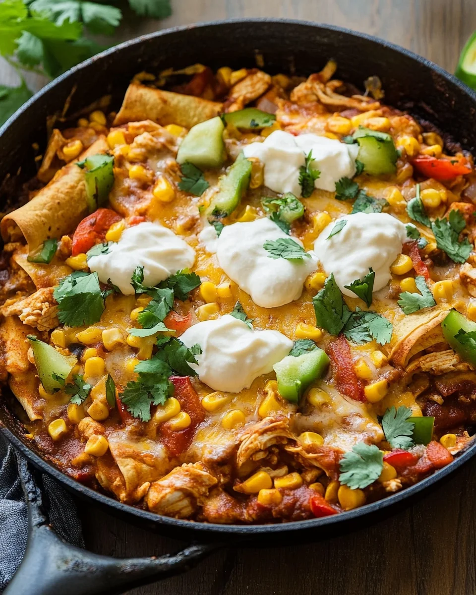One Skillet Street Corn Chicken Enchilada Bake 27 One Skillet Street Corn Chicken Enchilada Bake