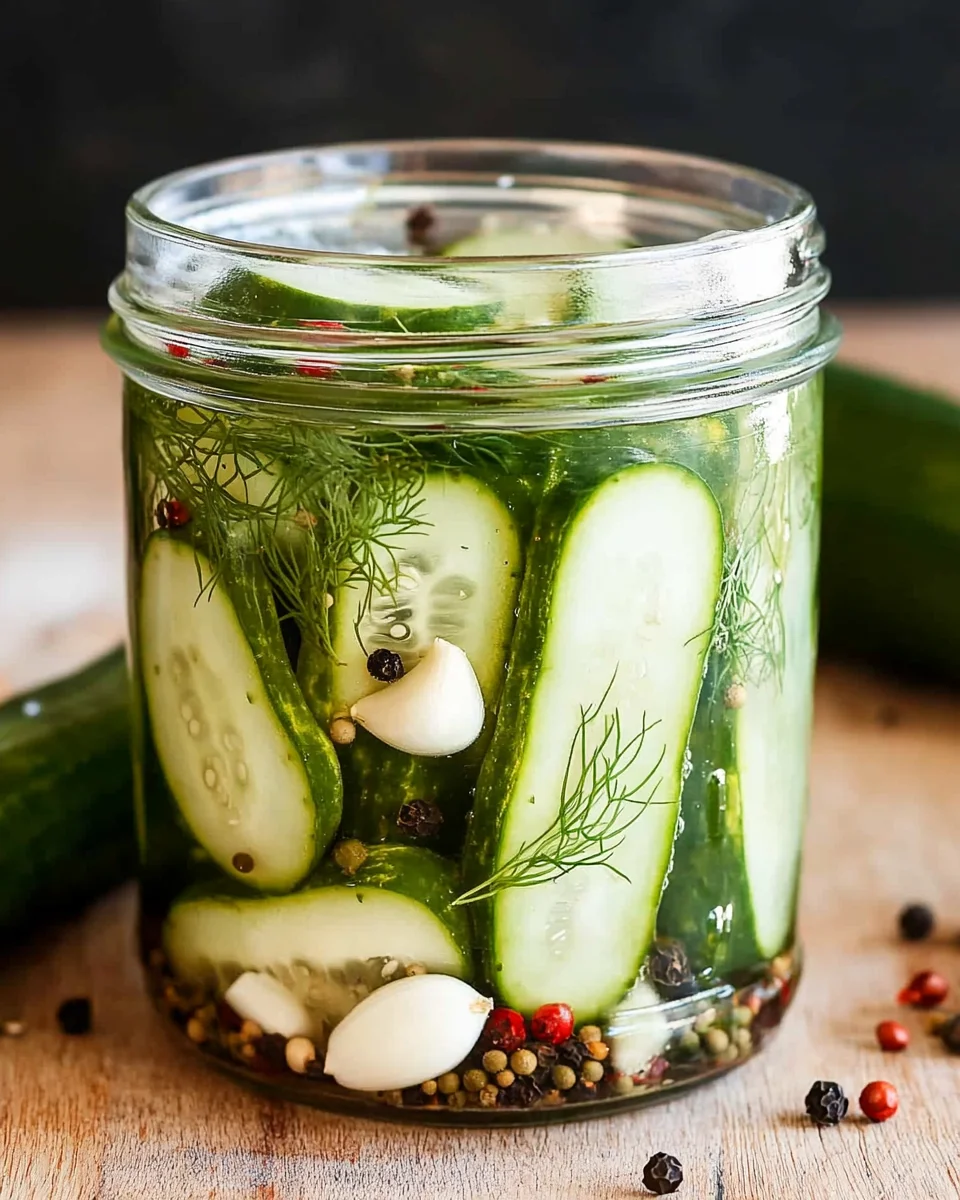 Overnight Refrigerator Dill Pickles