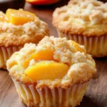 Peach Cobbler Muffins