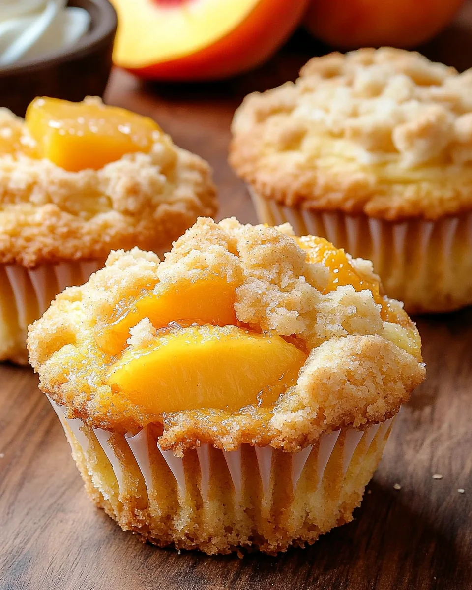 Peach Cobbler Muffins