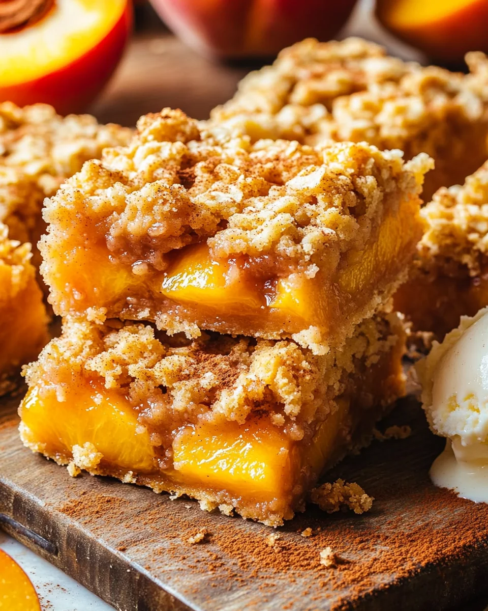 Peach Crumble Bars